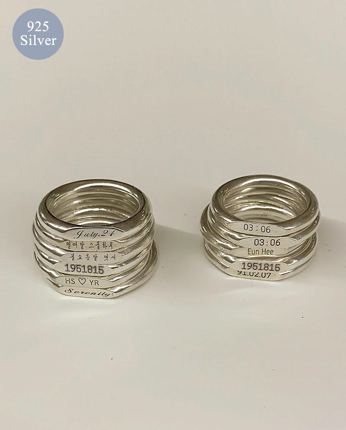 [주문제작] 925 silver, Pipe initial ring